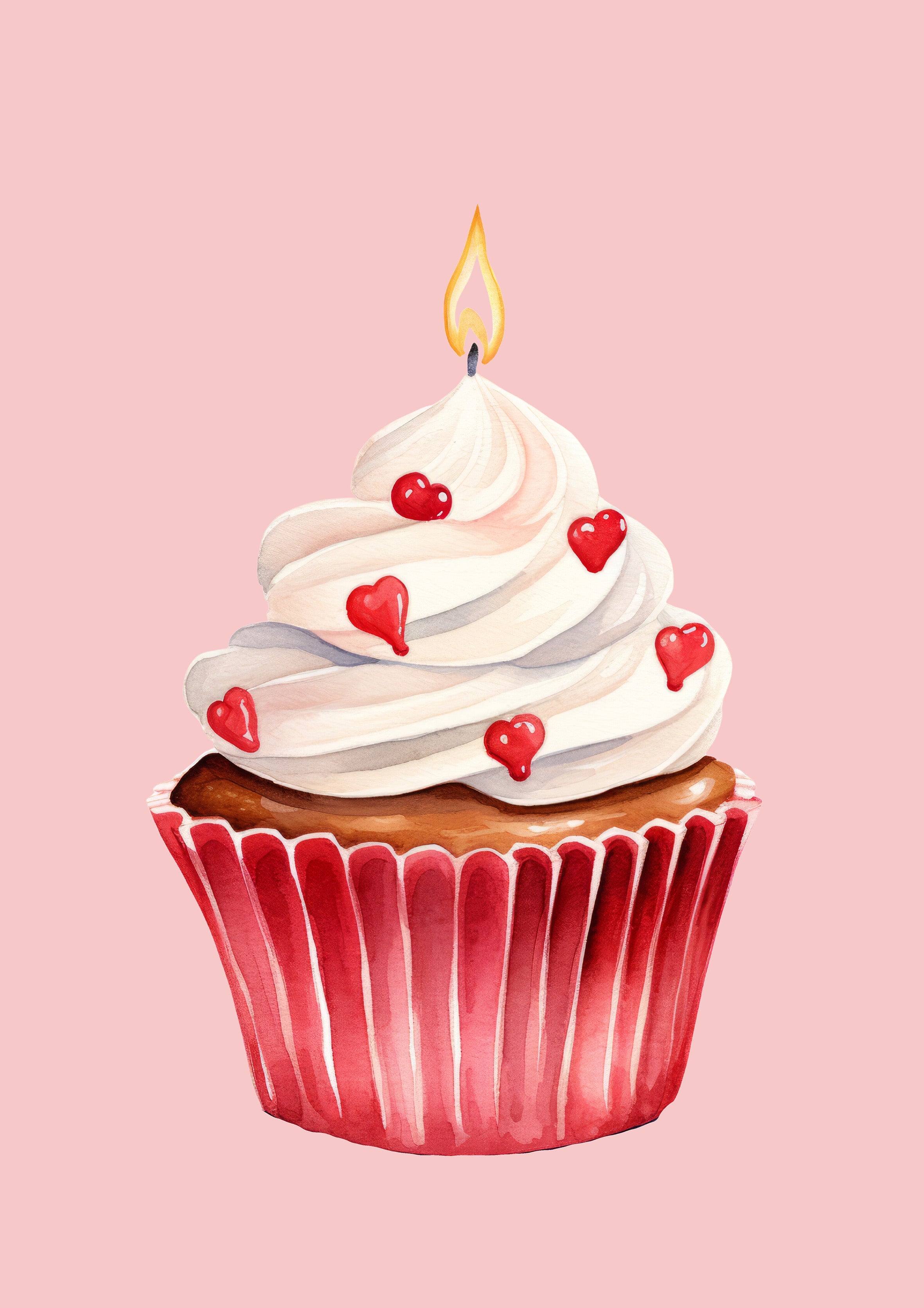 Cupcake metal poster artwork